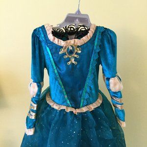 Disney Store Merida girls costume size 4 and Shoes size 9/10